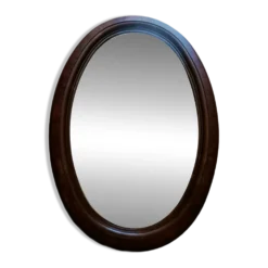 Miroir ovale biseauté Art Déco