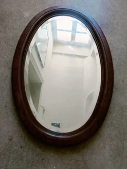 Miroir ovale biseauté Art Déco