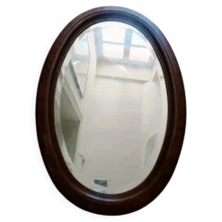 Miroir ovale biseauté Art Déco