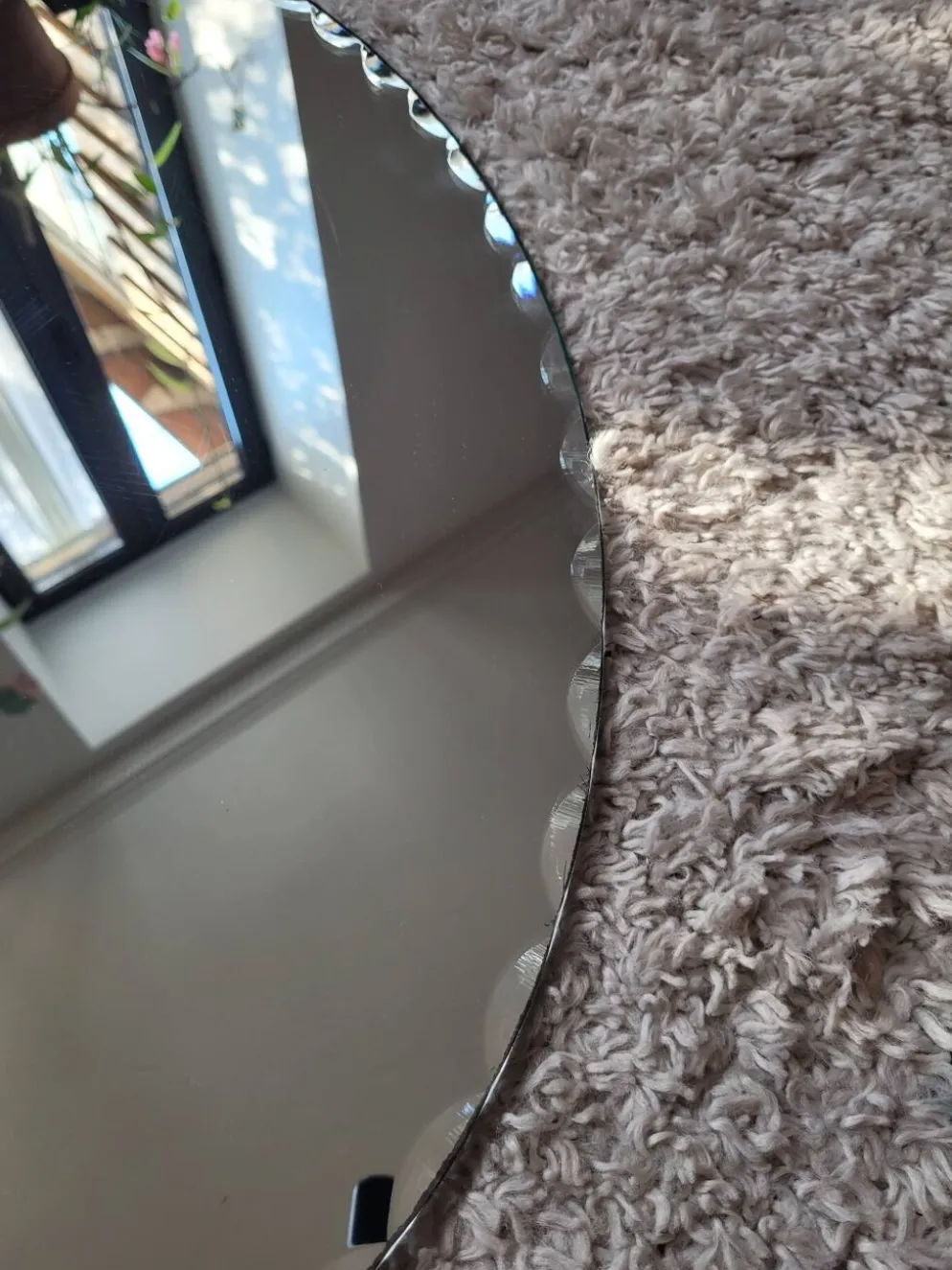 Miroir ovale biseauté à poser