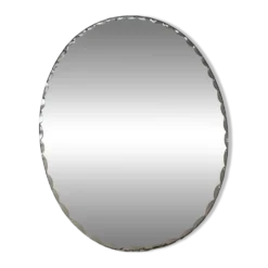 Miroir ovale biseauté à poser