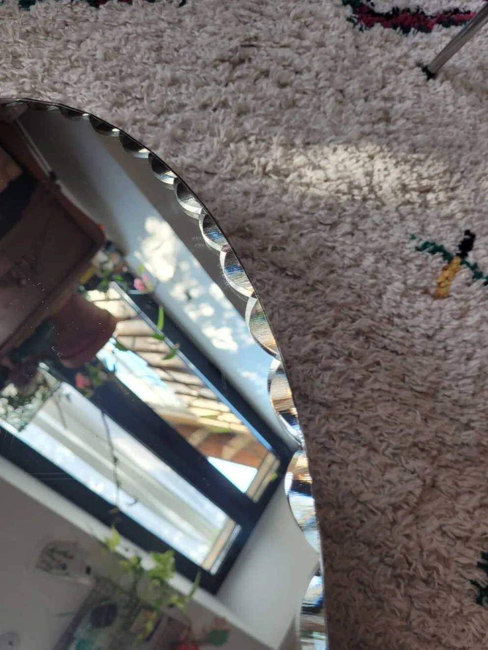Miroir ovale biseauté à poser