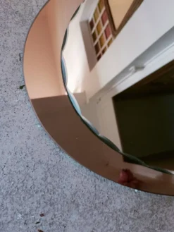 Miroir ovale biseauté seventies