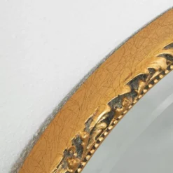 Miroir ovale bois doré Wood Wood années 1960