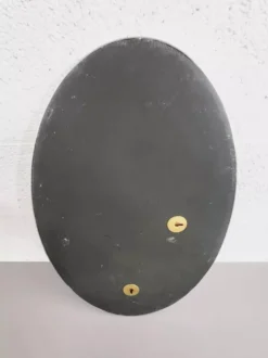 Miroir ovale des années 60 sur contour chromé