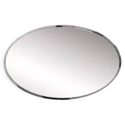 Miroir ovale des années 60 sur contour chromé