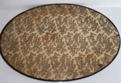 Miroir ovale de style Louis XVI – Dos Toile de Jouy – XXe