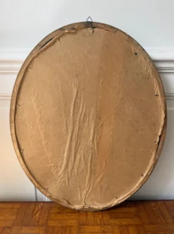Miroir ovale doré - glace au mercure
