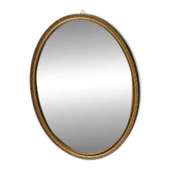 Miroir ovale doré - glace au mercure