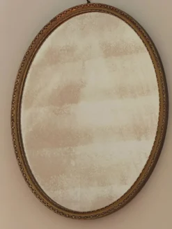 Miroir ovale doré - glace au mercure