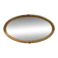 Miroir ovale en bois doré, style Louis XVI