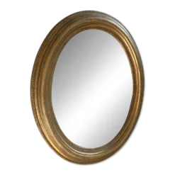 Miroir ovale en bois doré, style Napoléon III