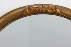 Miroir ovale en chêne doré Art Déco, Belgique années 1920