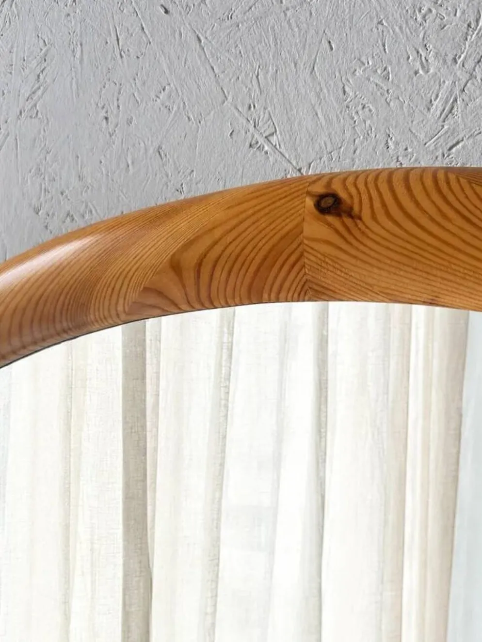 Miroir ovale en pin Glasmaster Markaryd Suède années 1970