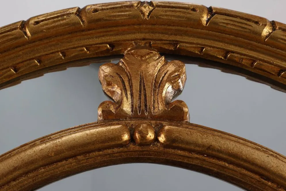 Miroir ovale incliné de style néoclassique du 20e siècle par Deknudt, Belgique