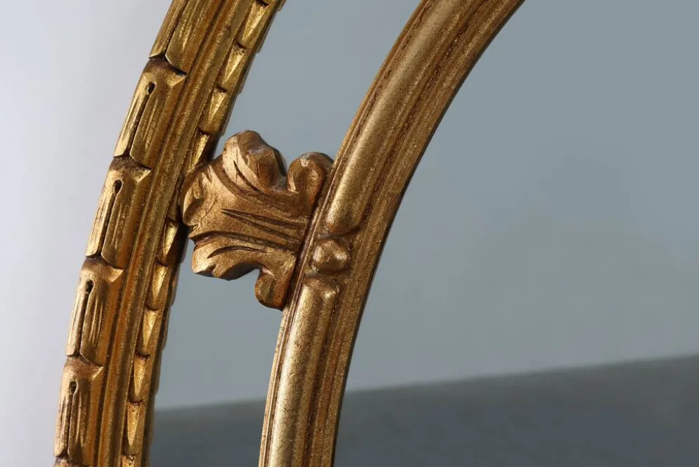 Miroir ovale incliné de style néoclassique du 20e siècle par Deknudt, Belgique