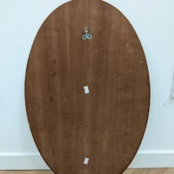 Miroir ovale scandinave en teck – années 60