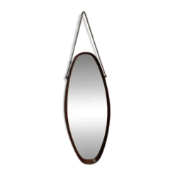 Miroir ovale vintage, années 1960