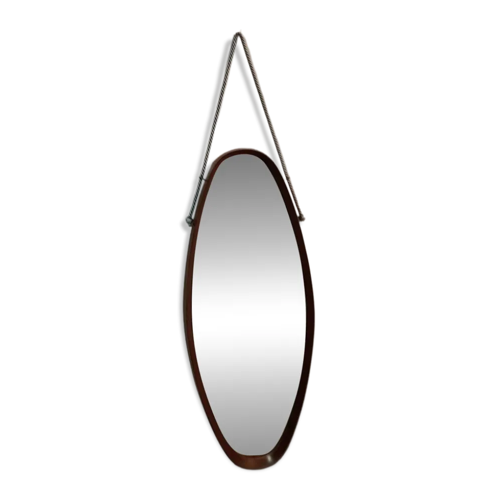 Miroir ovale vintage, années 1960