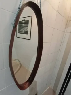 Miroir ovale vintage, années 1960