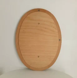 Miroir ovale vintage en hêtre années 70/80