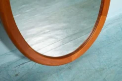 Miroir ovale XL design danois vintage Deens en teck Christensen Silkeborg