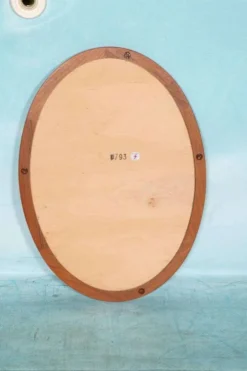 Miroir ovale XL design danois vintage Deens en teck Christensen Silkeborg