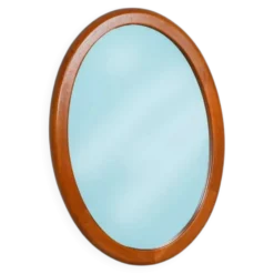 Miroir ovale XL design danois vintage Deens en teck Christensen Silkeborg