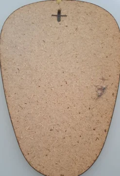 Miroir ovoïde vintage bords doré et noir - années 1960