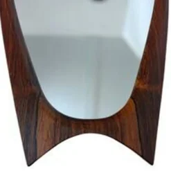 Miroir palissandre Sandholdt pour Jansen, danois, années 60