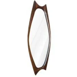 Miroir palissandre Sandholdt pour Jansen, danois, années 60