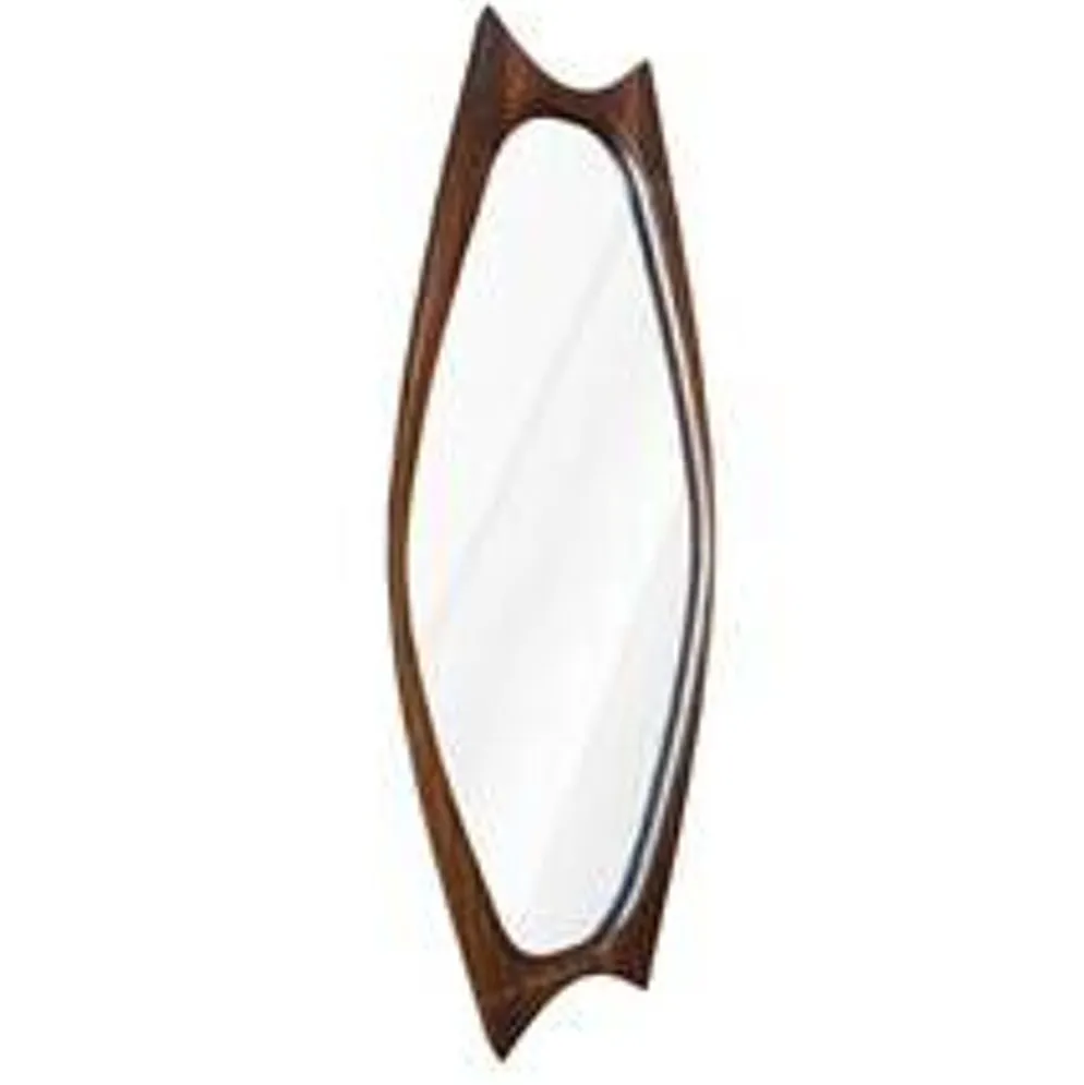 Miroir palissandre Sandholdt pour Jansen, danois, années 60