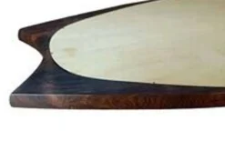 Miroir palissandre Sandholdt pour Jansen, danois, années 60