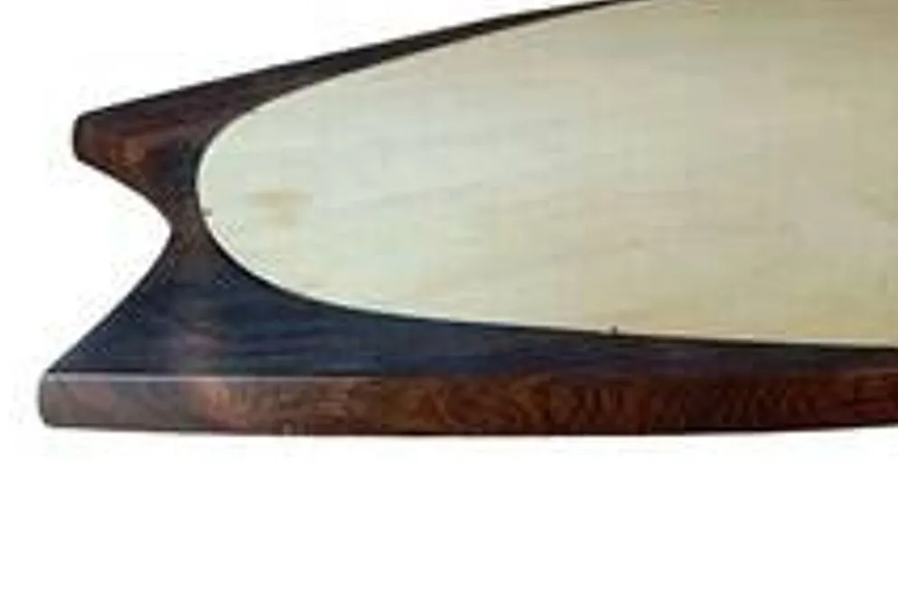 Miroir palissandre Sandholdt pour Jansen, danois, années 60