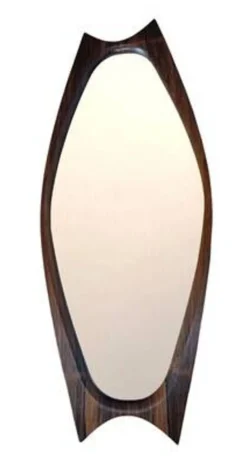 Miroir palissandre Sandholdt pour Jansen, danois, années 60