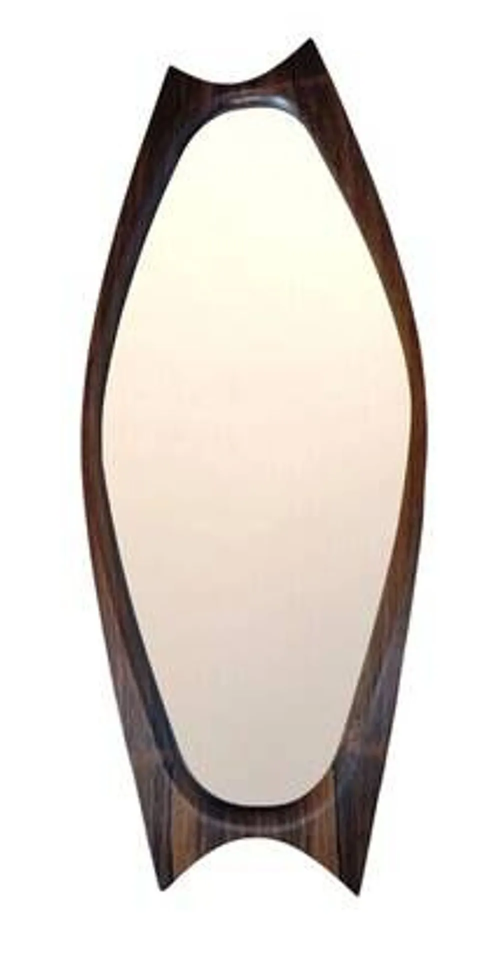 Miroir palissandre Sandholdt pour Jansen, danois, années 60