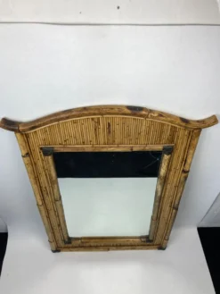 Miroir Palm Regency bambou rotin roseau