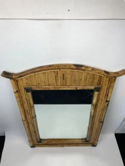 Miroir Palm Regency bambou rotin roseau