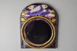 Miroir Paradisiers par Mithé Espelt, céramique, France, 1970