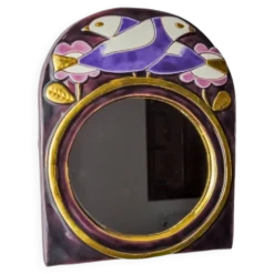 Miroir Paradisiers par Mithé Espelt, céramique, France, 1970