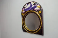 Miroir Paradisiers par Mithé Espelt, céramique, France, 1970