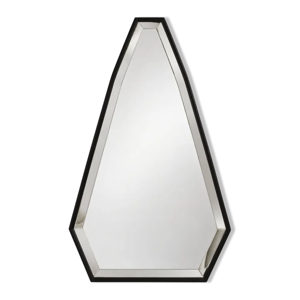 Miroir pentagonal à cadre métal noir