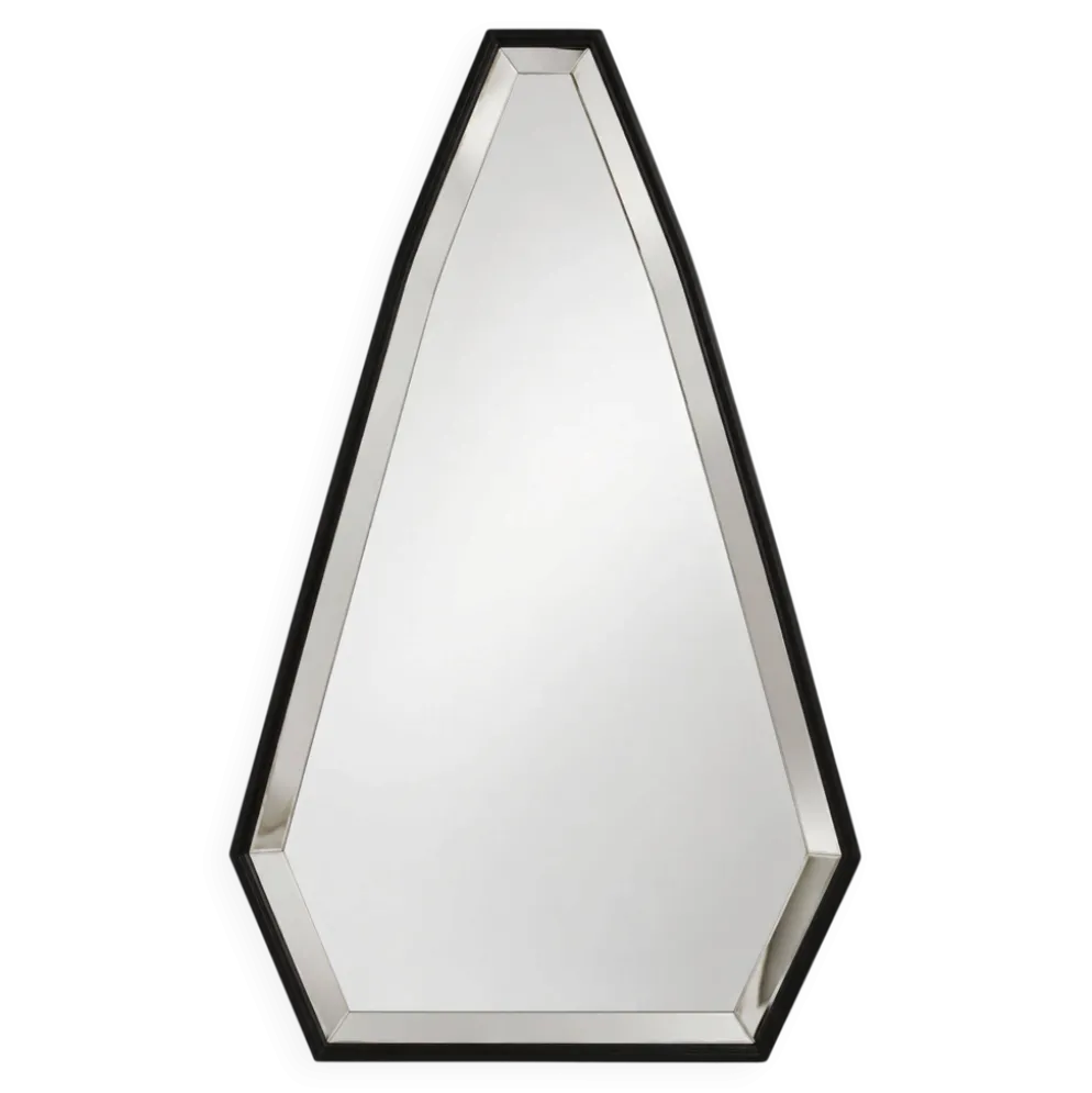 Miroir pentagonal à cadre métal noir