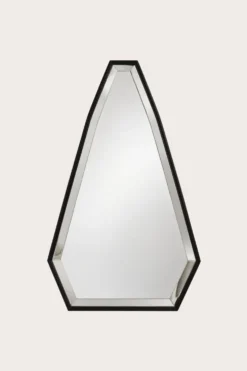Miroir pentagonal à cadre métal noir