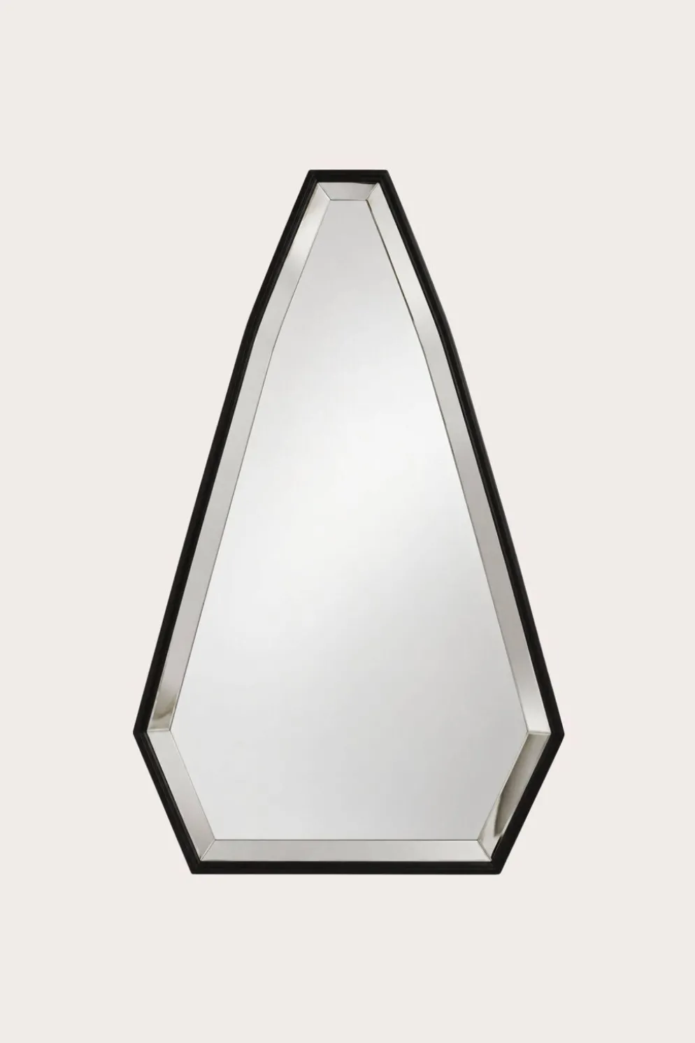 Miroir pentagonal à cadre métal noir