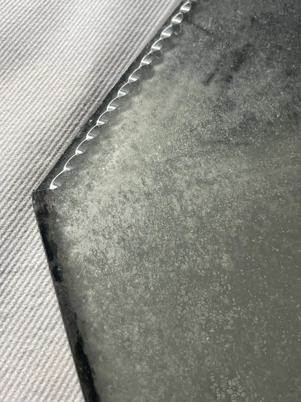 Miroir, plateau octogonal ancien