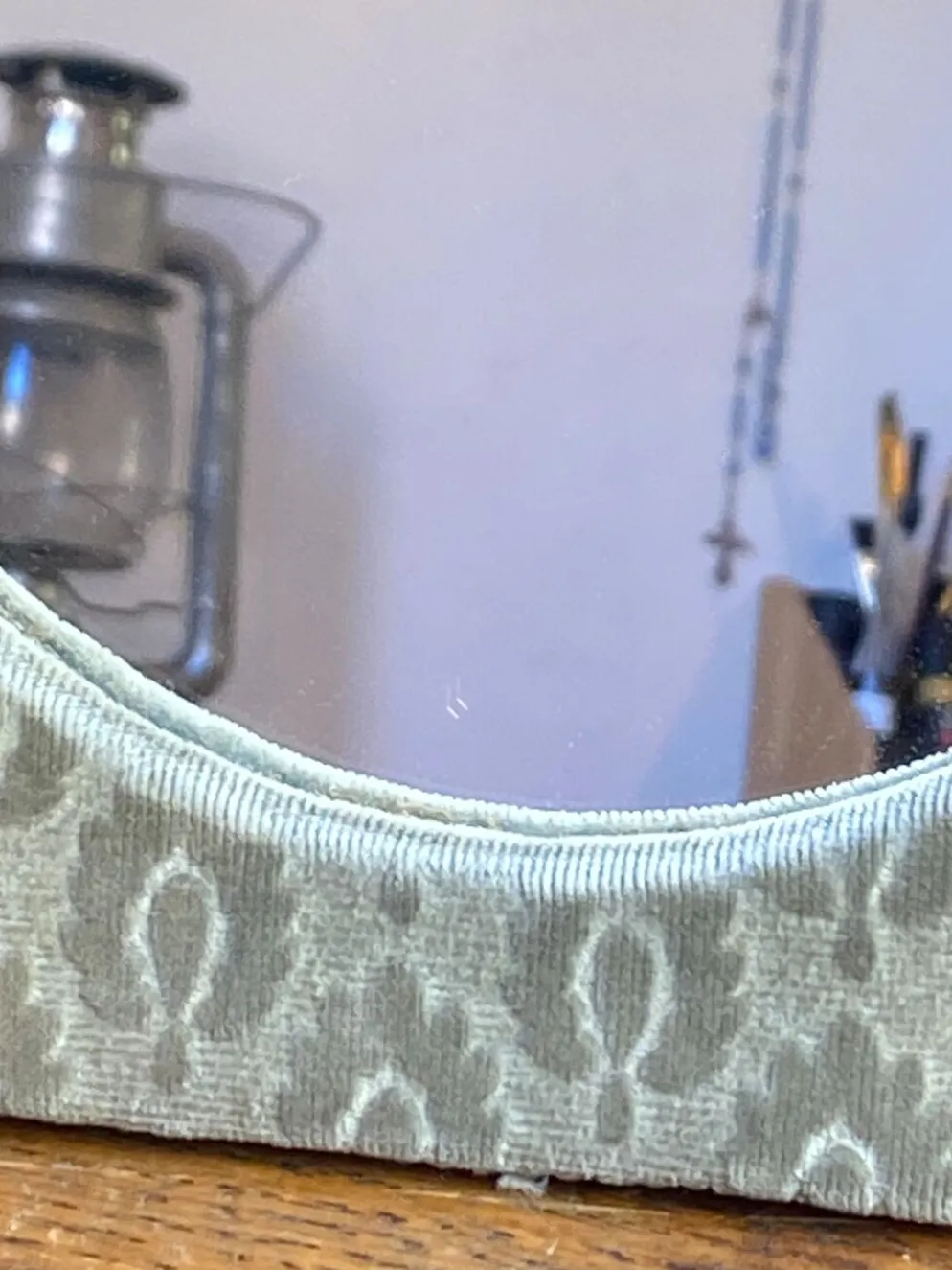 Miroir à poser en velours