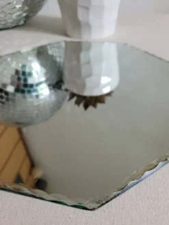 Miroir à poser hexagonal rebord biseauté