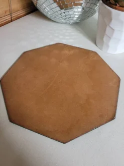 Miroir à poser hexagonal rebord biseauté