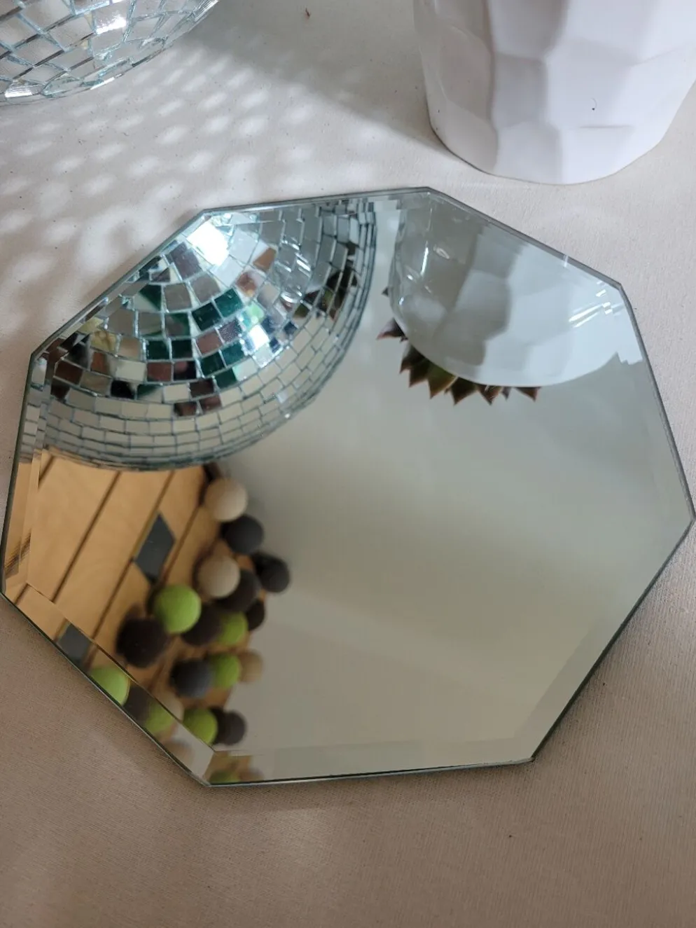 Miroir à poser octogonal biseauté